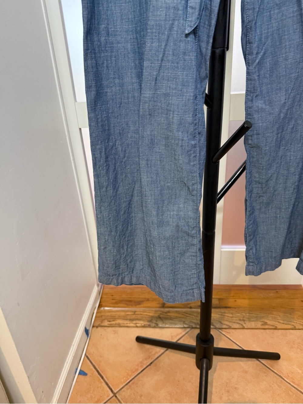 Banana Republic Chambray Wide Leg 100% Cotton Pants, size 6 - Picture 8 of 13